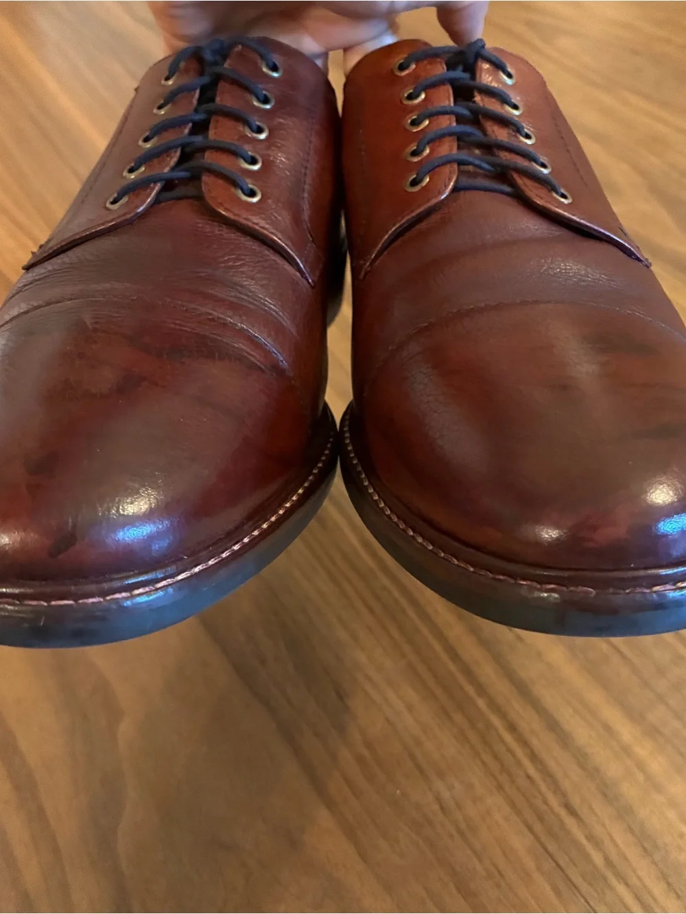Cole Haan Brown Leather Cap Toe Dress Shoes